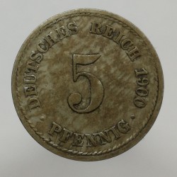 1900 A - 5 pfennig, Deutsches Reich, Nemecko