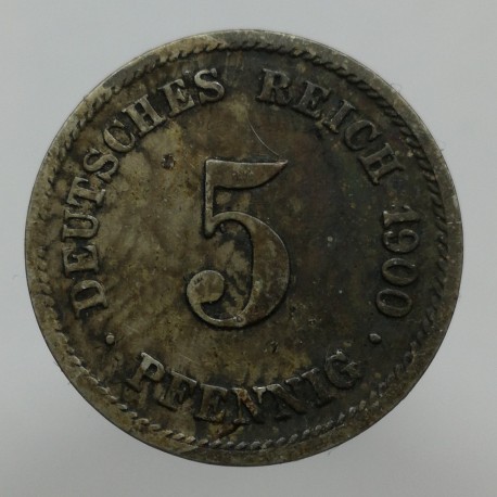 1900 G - 5 pfennig, Deutsches Reich, Nemecko