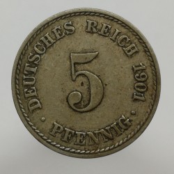 1901 A - 5 pfennig, Deutsches Reich, Nemecko