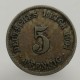 1901 F - 5 pfennig, Deutsches Reich, Nemecko