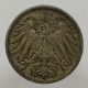 1908 G - 5 pfennig, Deutsches Reich, Nemecko