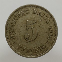 1913 E - 5 pfennig, Deutsches Reich, Nemecko