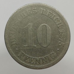 1875 J - 10 pfennig, Deutsches Reich, Nemecko