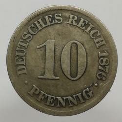 1876 A - 10 pfennig, Deutsches Reich, Nemecko