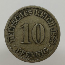 1888 A - 10 pfennig, Deutsches Reich, Nemecko