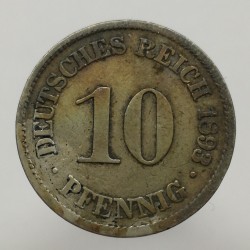 1893 A - 10 pfennig, Deutsches Reich, Nemecko