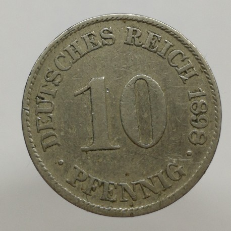 1898 J - 10 pfennig, Deutsches Reich, Nemecko