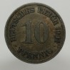 1901 G - 10 pfennig, Deutsches Reich, Nemecko