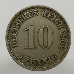 1902 A - 10 pfennig, Deutsches Reich, Nemecko