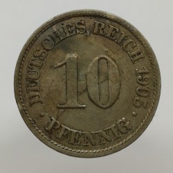 1905 A - 10 pfennig, Deutsches Reich, Nemecko