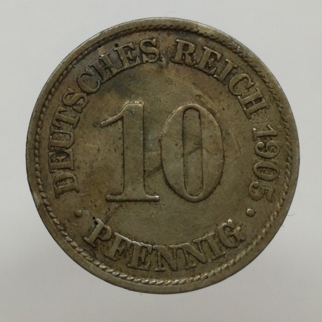 1905 A - 10 pfennig, Deutsches Reich, Nemecko