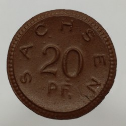 1921 - 20 pfennig, Sachsen, Nemecko