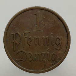1937 - 1 pfennig, Danzig, Nemecko