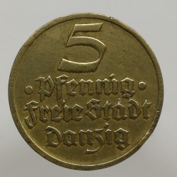 1932 - 5 pfennig, Danzig, Nemecko