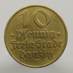 1932 - 10 pfennig, Danzig, Nemecko