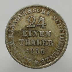 1856 B - 1/24 thaler, Georg V., Hannover, Nemecko