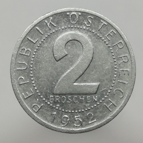 1952 - 2 groschen, Rakúsko