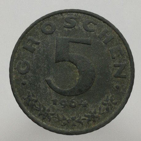 1964 - 5 groschen, Rakúsko