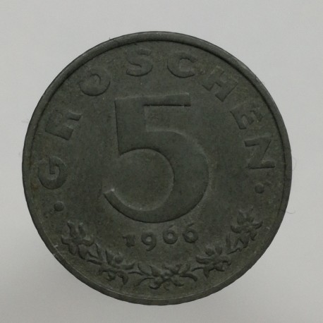 1966 - 5 groschen, Rakúsko