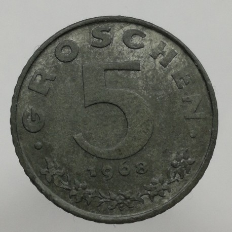 1968 - 5 groschen, Rakúsko