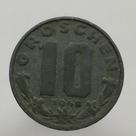 1948 - 10 groschen, Rakúsko