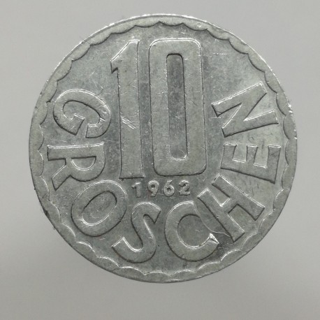1962 - 10 groschen, Rakúsko