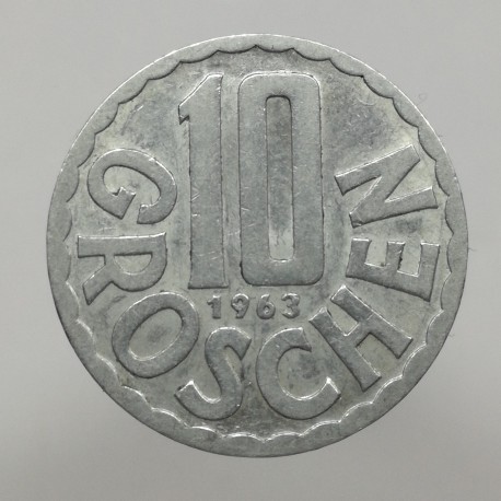 1963 - 10 groschen, Rakúsko