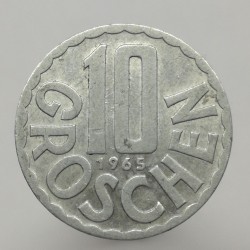 1965 - 10 groschen, Rakúsko