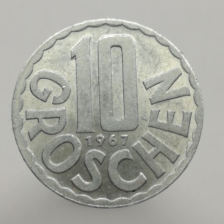 1967 - 10 groschen, Rakúsko