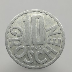 1968 - 10 groschen, Rakúsko