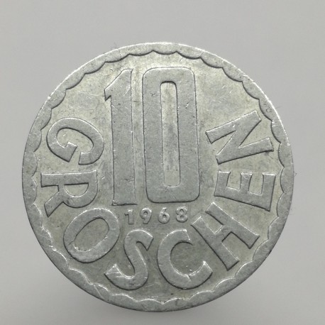 1968 - 10 groschen, Rakúsko