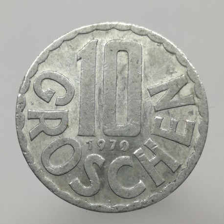 1970 - 10 groschen, Rakúsko