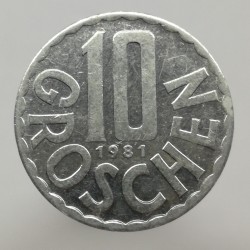 1981 - 10 groschen, Rakúsko