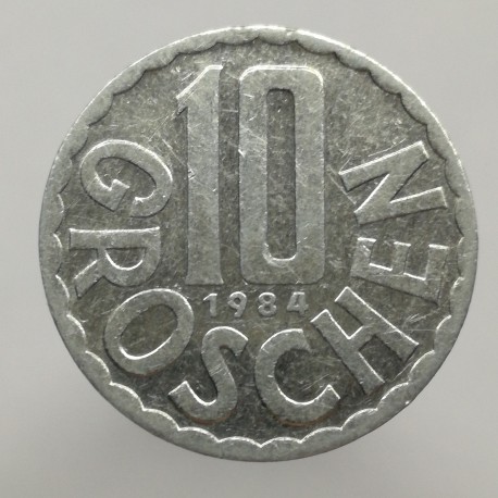 1984 - 10 groschen, Rakúsko