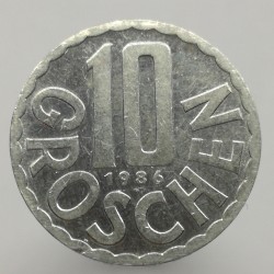 1986 - 10 groschen, Rakúsko