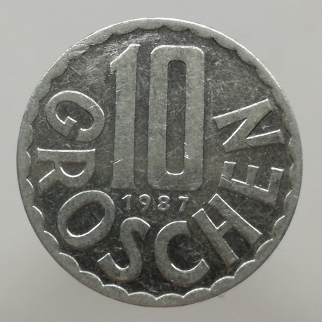 1987 - 10 groschen, Rakúsko