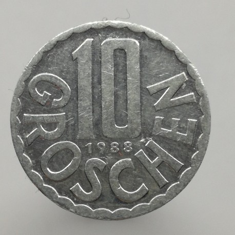 1988 - 10 groschen, Rakúsko