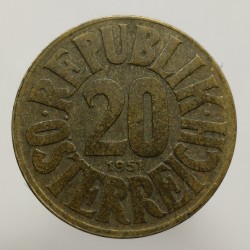 1951 - 20 groschen, Rakúsko