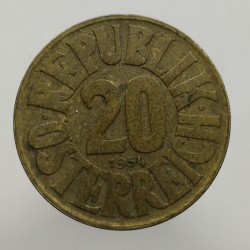 1954 - 20 groschen, Rakúsko