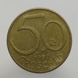 1989 - 50 groschen, Rakúsko
