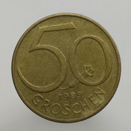 1989 - 50 groschen, Rakúsko