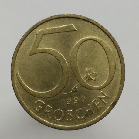 1990 - 50 groschen, Rakúsko