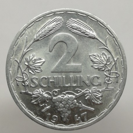 1947 - 2 schilling, Rakúsko