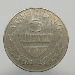 1960 - 5 schilling, Rakúsko