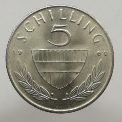 1969 - 5 schilling, Rakúsko