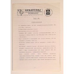 SPRAVODAJ východoslovenských filatelistov číslo 1/91 - ZÁPISNICA