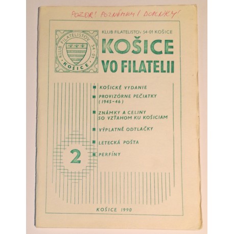 2 - KOŠICE VO FILATELII, 1990