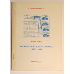 16 - FILATELISTICKÉ STATE, Balíková pošta na Slovensku 1918 - 1985.