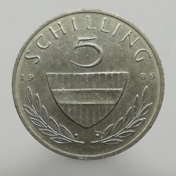 1989 - 5 schilling, Rakúsko