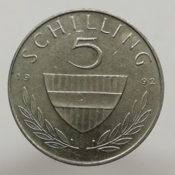 1992 - 5 schilling, Rakúsko